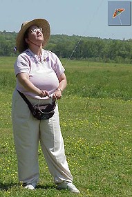 Linda flies her kite