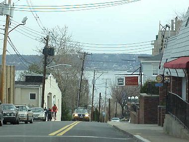 Main Street leads down to the river