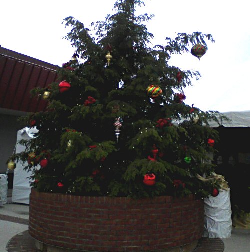 Christmas tree outside the Cobb County Civic Center