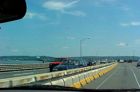 Heading east on the Tappan Zee Bridge