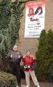 James and Linda mug for the camera